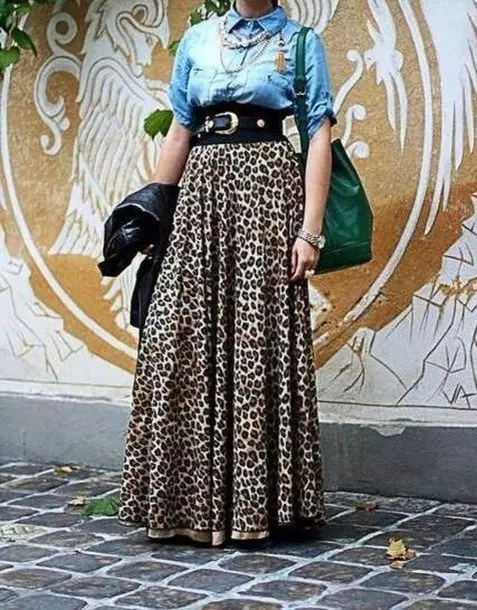 Leopard Skirt (Linepe tse 58): Seo u ka se aparang, pensele, e telele fatše 'me e khuts'oane 14639_58