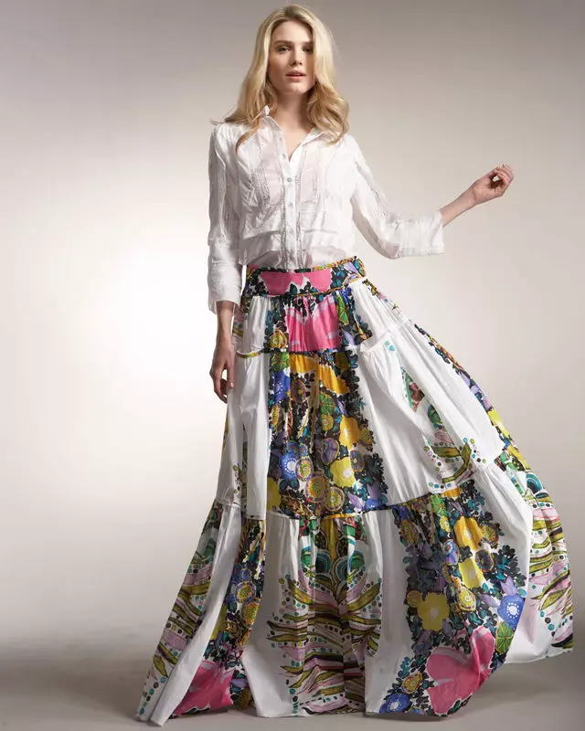 Bocho裙子（51張照片）：穿什麼裙子，鉤針鉤針裙的藝術風格，牛仔型號 14640_11
