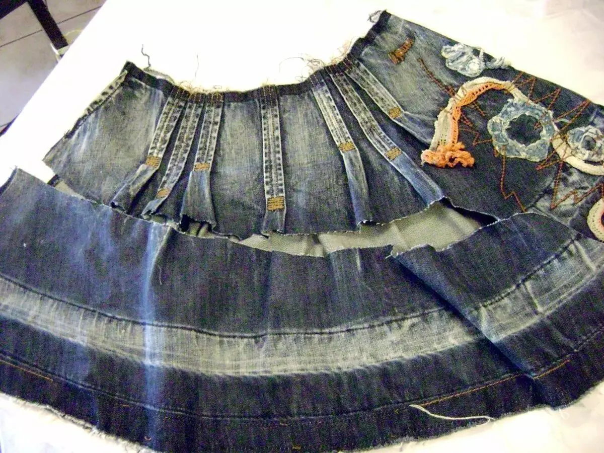 Bocho裙子（51張照片）：穿什麼裙子，鉤針鉤針裙的藝術風格，牛仔型號 14640_47