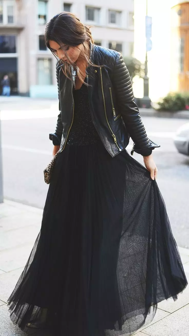 I-Black Fibric Skirt
