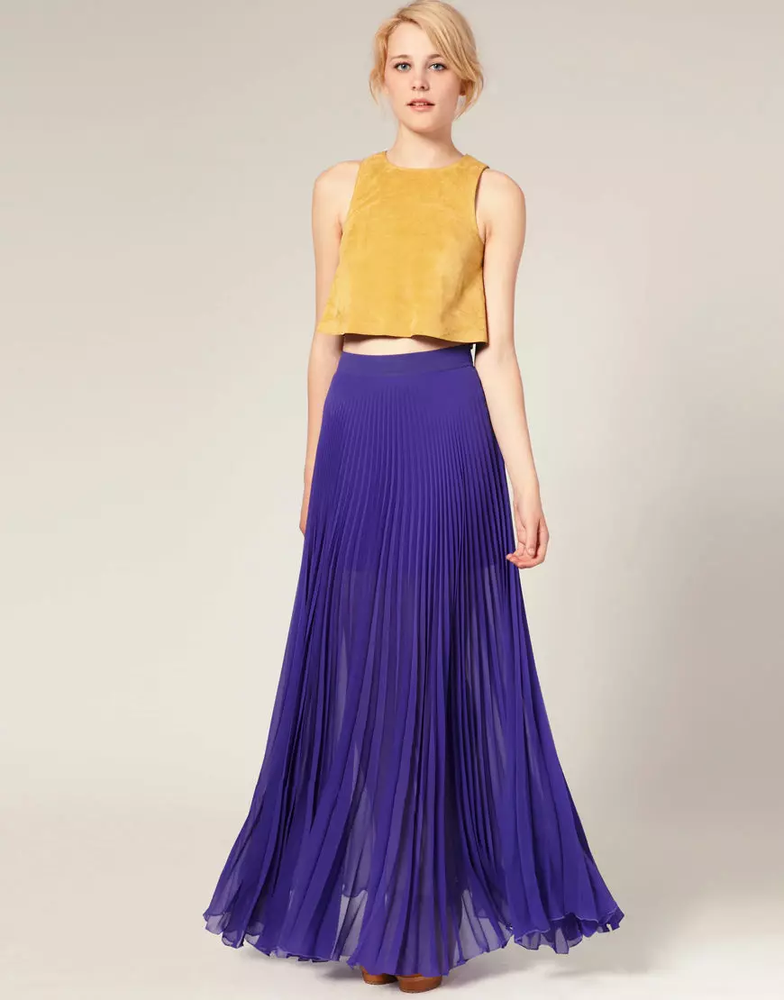 Violet Chiffon Skirt.