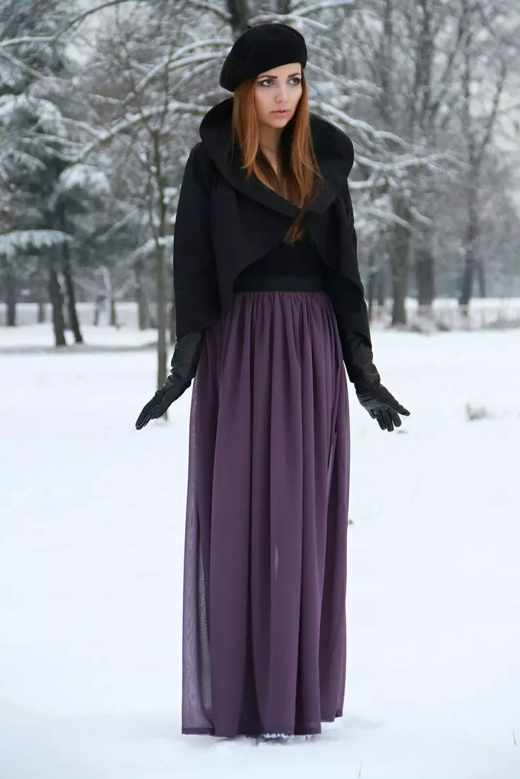 Jupe en mousseline de soie en hiver Garde-robe