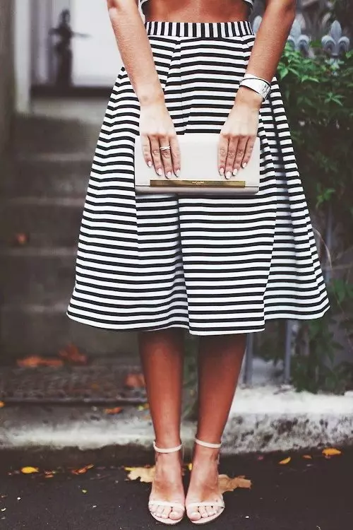 Cotton conical skirt.