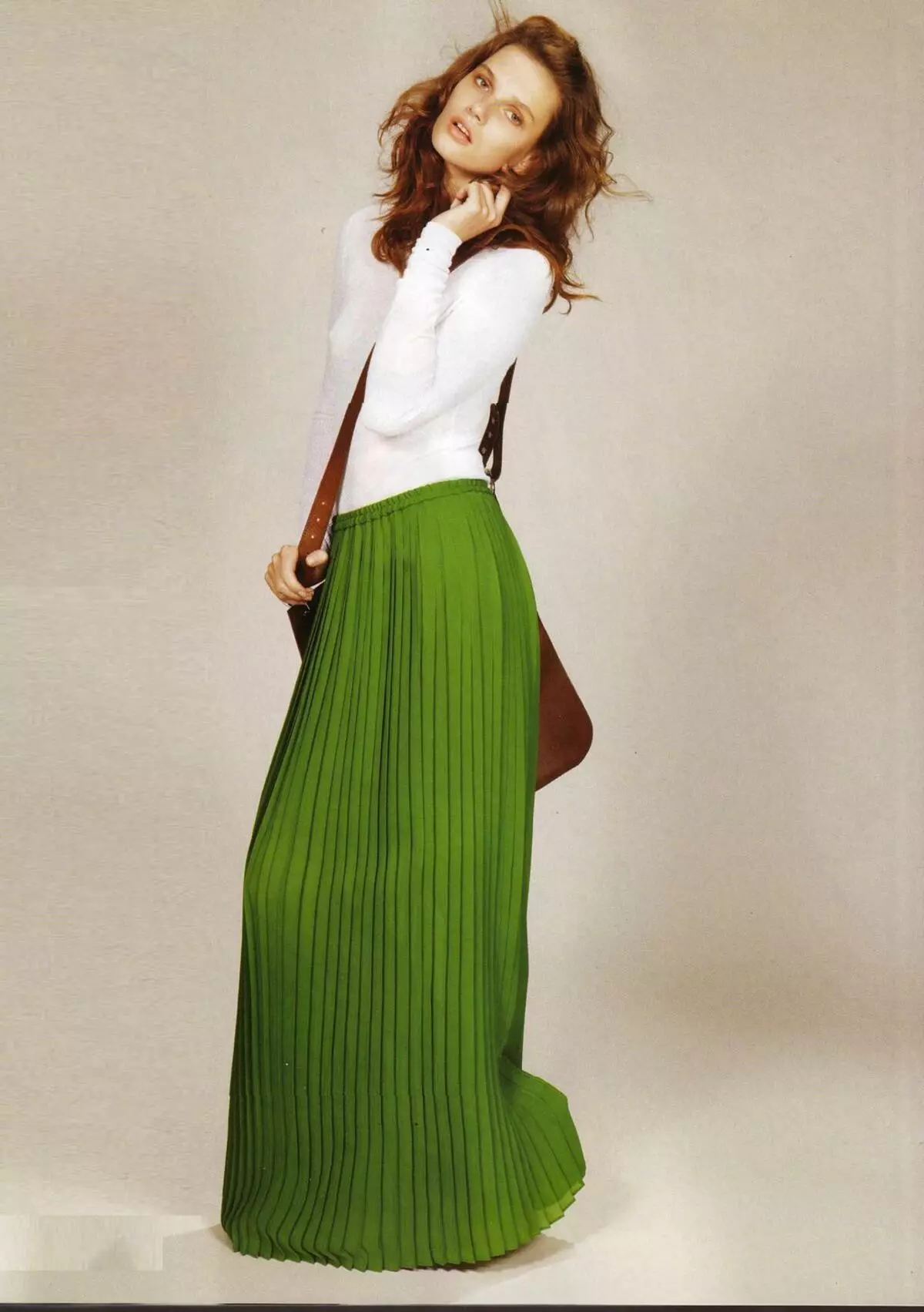 Πράσινη φούστα Plears σε καουτσούκ
