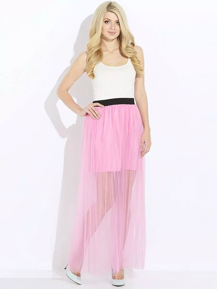 nježna ružičasta elastična suknja