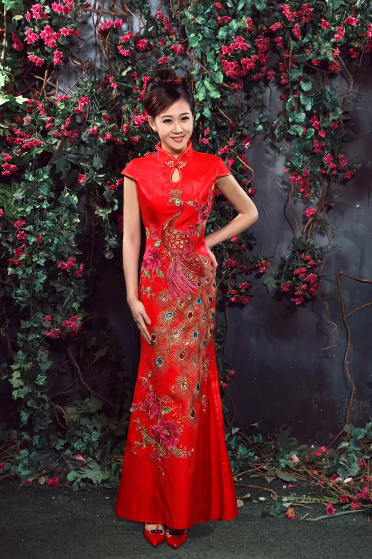 중국 스타일의 드레스