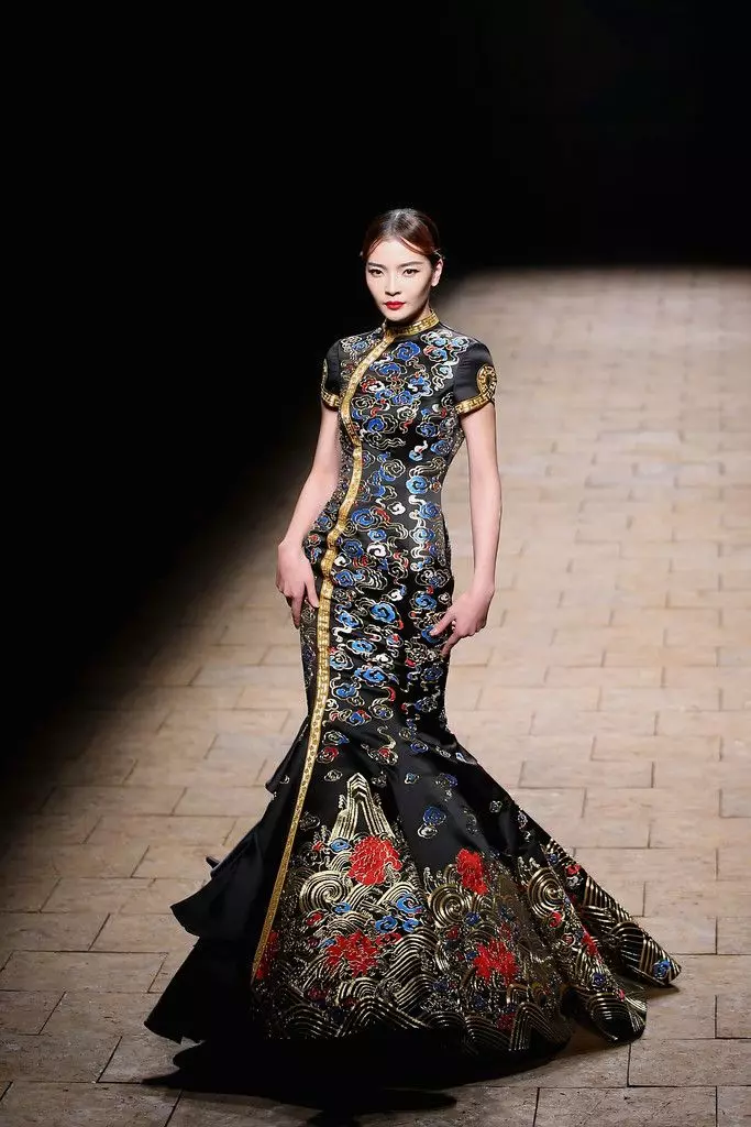 Китайски стил рокля