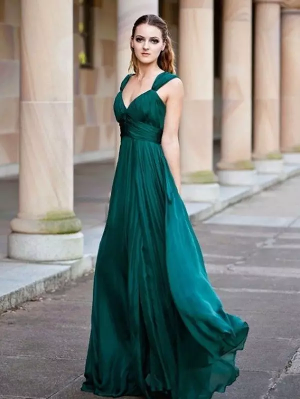 Dress in ampir styl groen