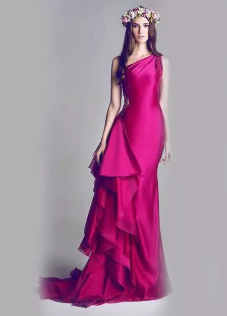Fuchsia Color Dress.
