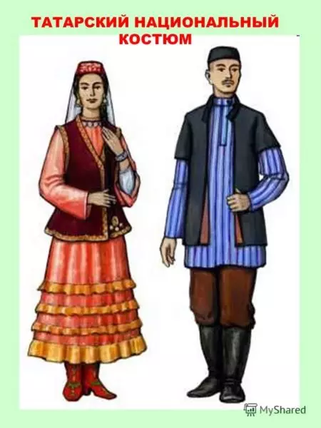 Tatarsko nacionalno odijelo (66 slika): Ženski i dječji nacionalni tatarski kostimi za djevojčice 14773_10
