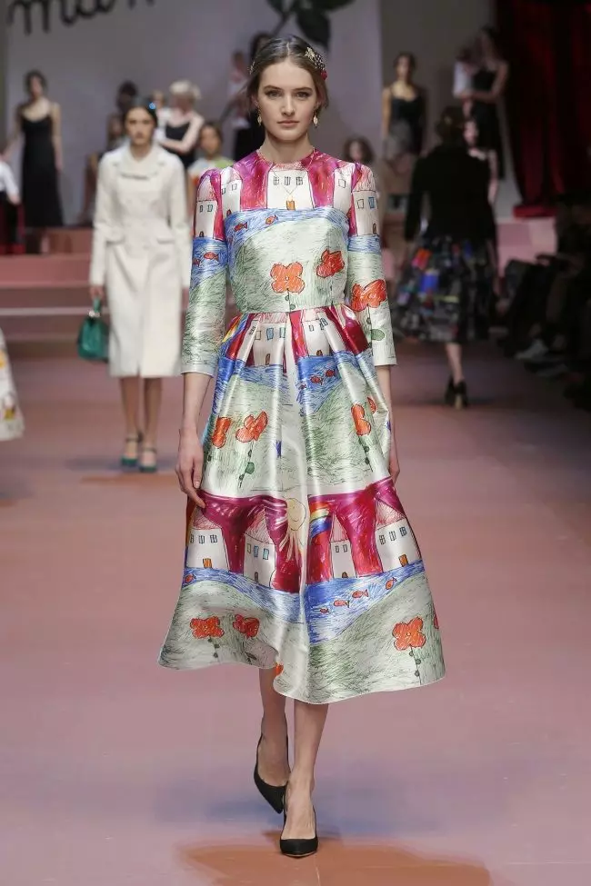 Φόρεμα με παιδικά σχέδια Dolce Gabbana