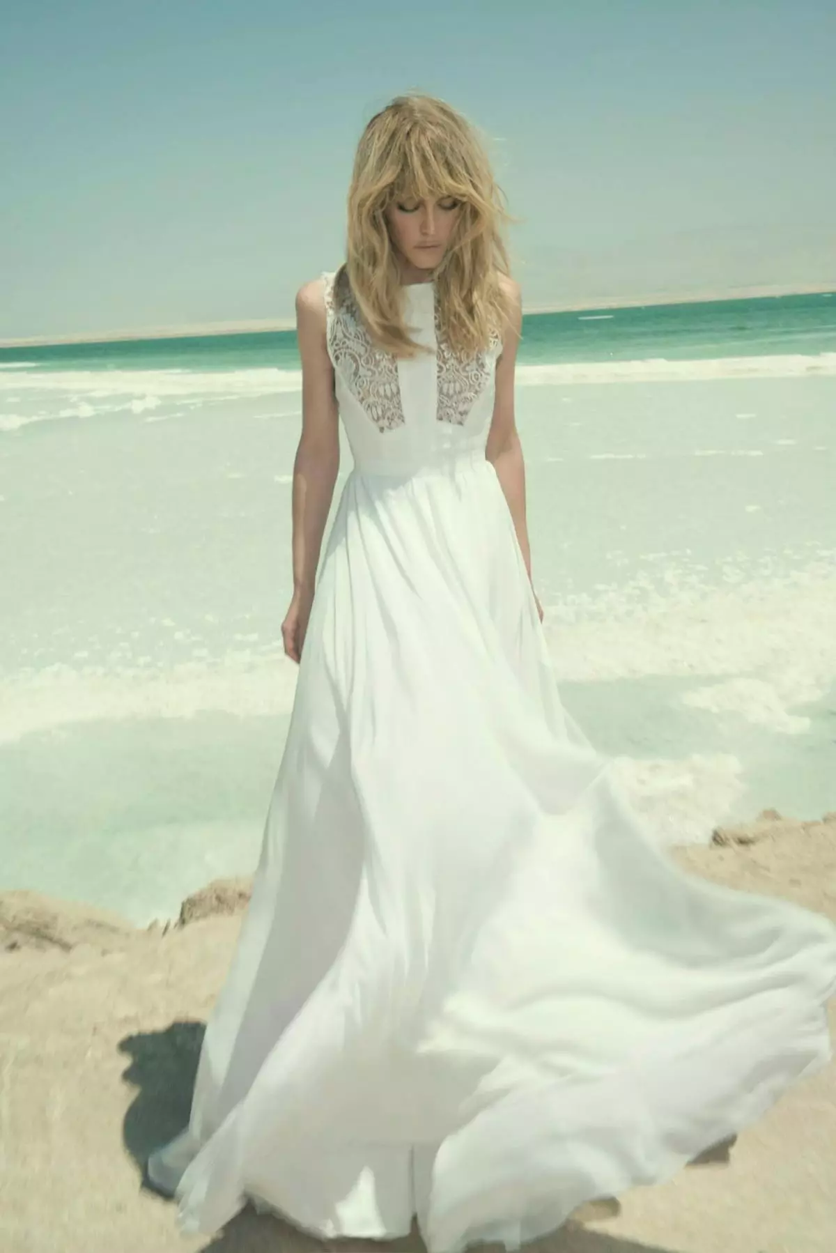 שמלה בסגנון בוהו קיץ לבן