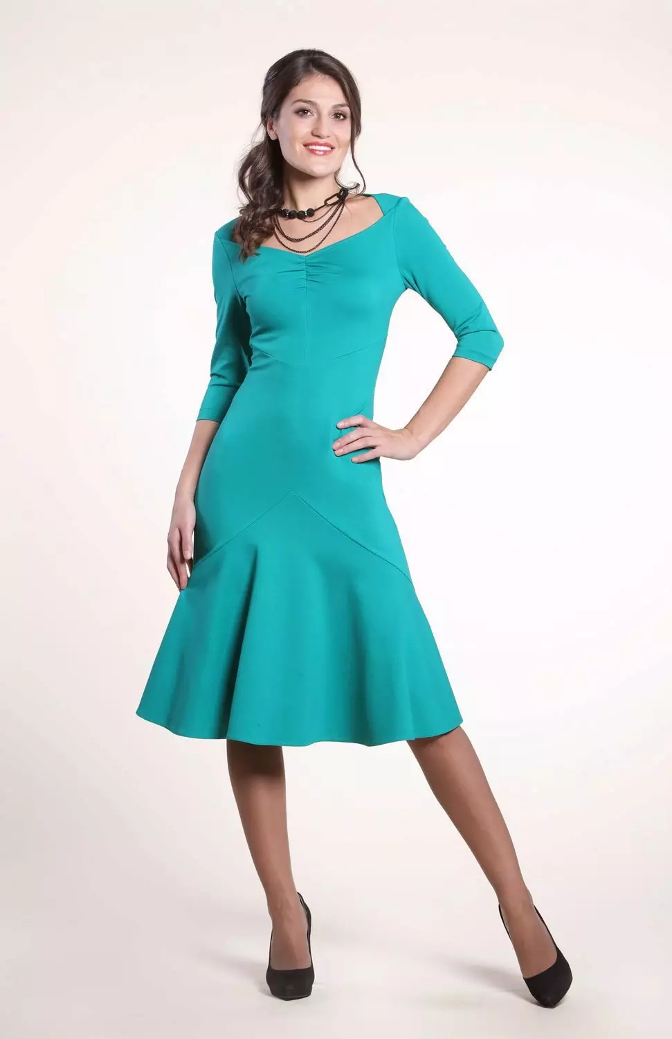 Turquoise Woolen Dress.