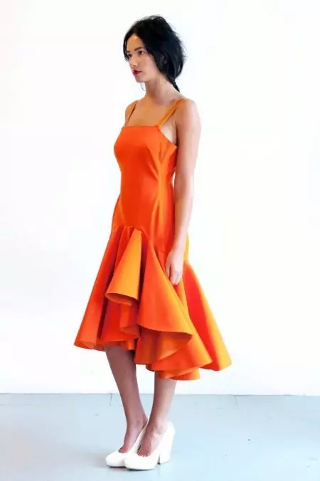 Oranžové neoprenové šaty