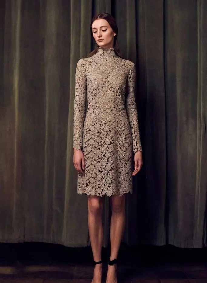 Closed lace office dress.