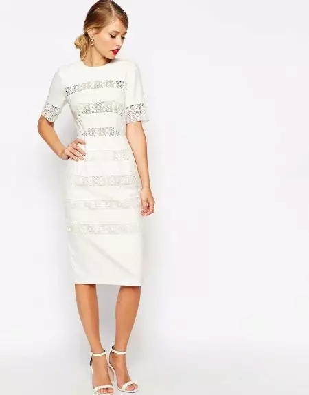 Gaun Linen Putih Kanthi Lace