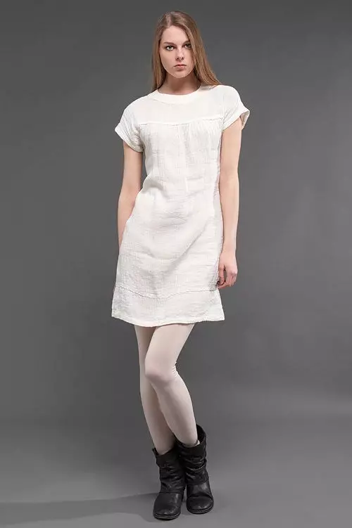 Vestido de linho curto branco
