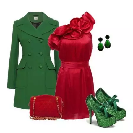 Зелени додатоци за цреша фустан