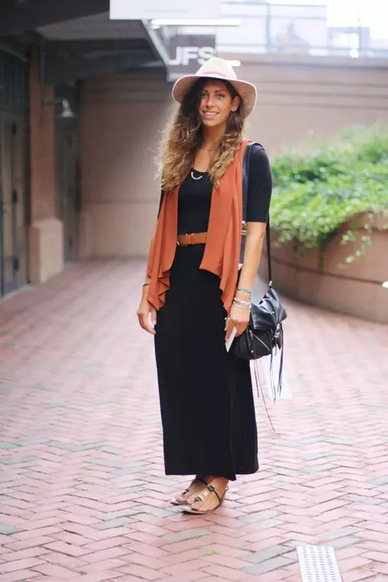 Black-terracotta dress.