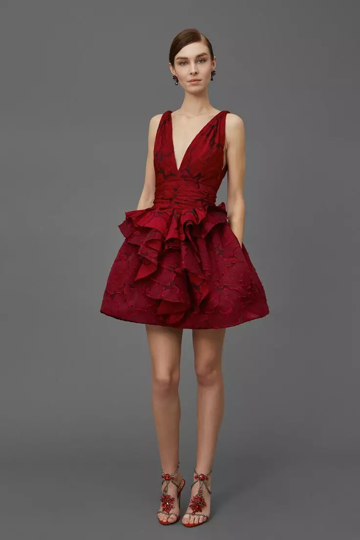 Short raspberry dress