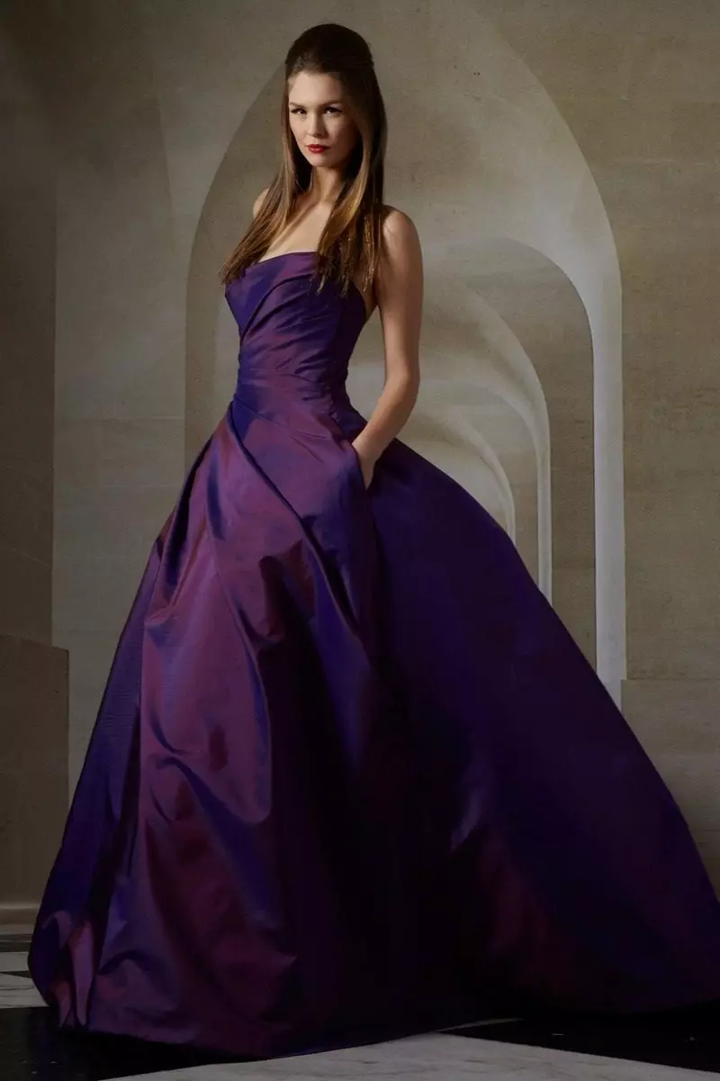 Robe longue aubergine