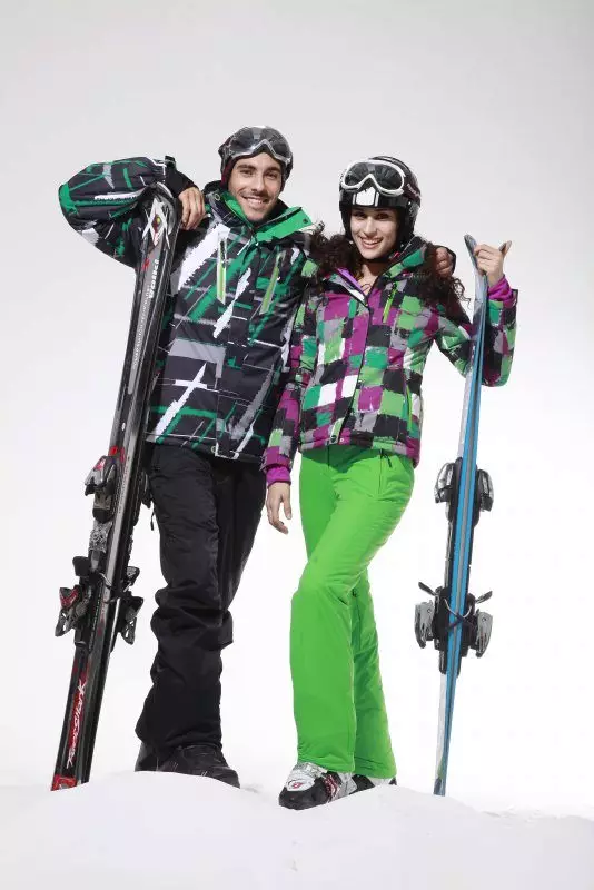 Kostum ski (90 foto): Model ski musim dingin wanita, Cara Memilih 14837_16