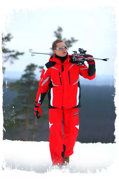 Kostum ski (90 foto): Model ski musim dingin wanita, Cara Memilih 14837_26