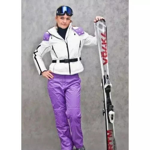 Ски костюми (90 снимки): зимен ски модели на жените, Как да изберем 14837_37