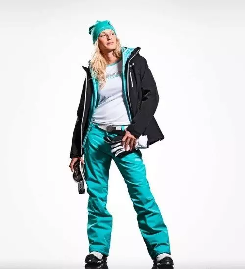 Ски костюми (90 снимки): зимен ски модели на жените, Как да изберем 14837_38