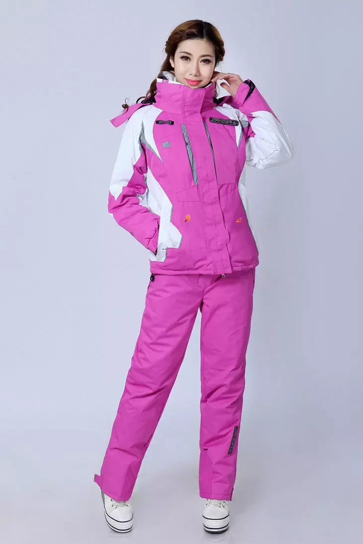 Ski kostim (90 foto): modèl ski sezon fredi Fanm, ki jan yo chwazi 14837_54