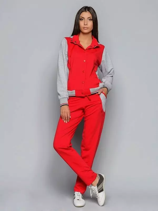 חליפת ספורט אדומה (27 תמונות): דוגמניות של אדום 14842_20