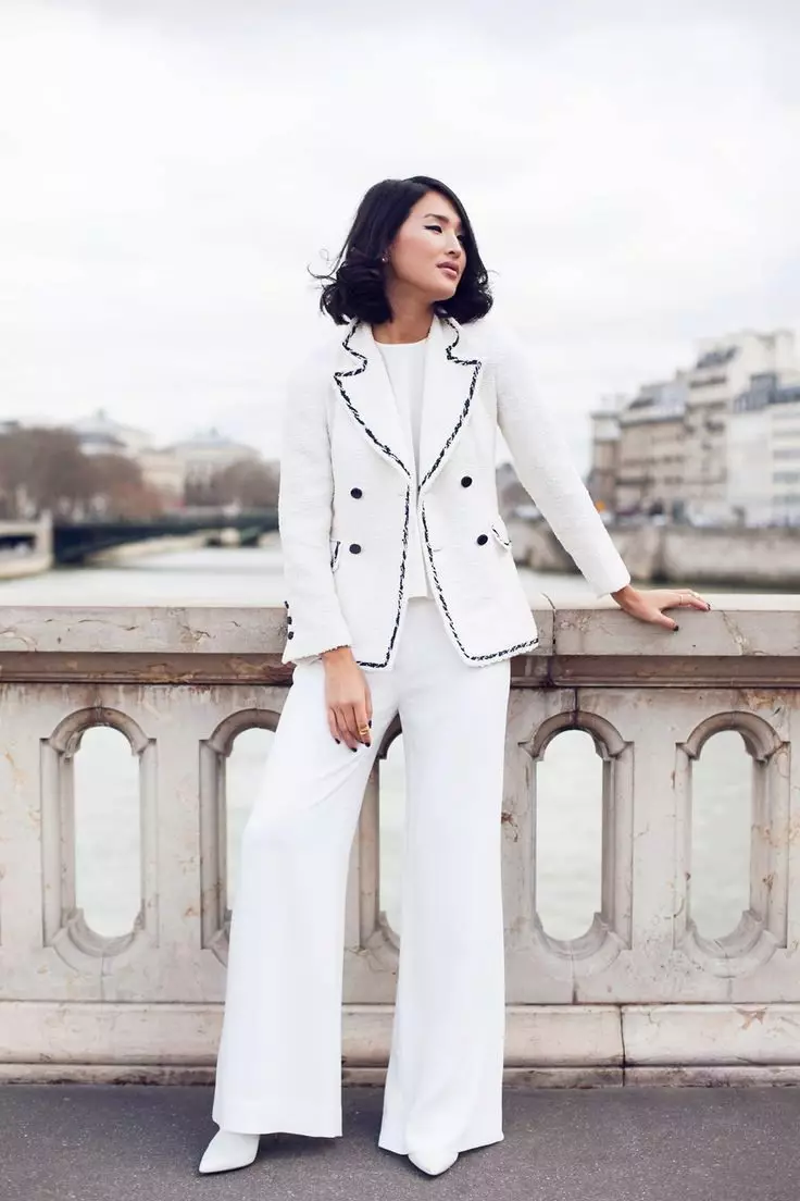 Bukse Kvinders Kostumer 2021 (242 Billeder): Nye og Fashion Trends, Chanel Style 14844_220