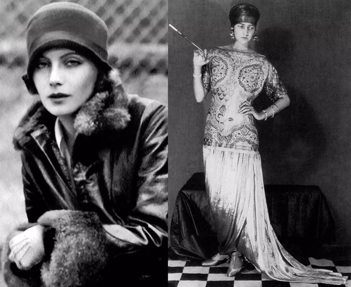 Fashion: 20s (55 fotografií): gangster štýl oblečenie pre ženy, svetlý retro epoch 20. storočia 14848_10