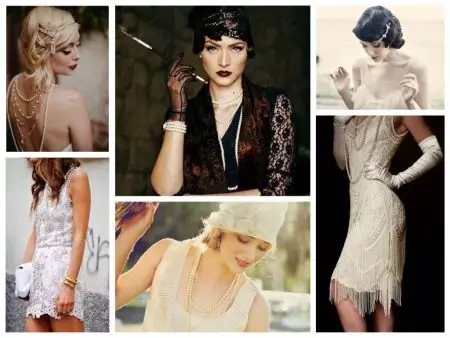 Moda: 20s (55 fotos): roba d'estil gàngster per a les dones, època retro brillant de segle 20 14848_50