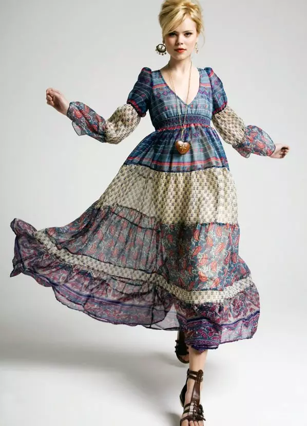 कपड़ों में बोचो शैली (180 फोटो): एक आधुनिक सर्दी और ग्रीष्मकालीन अलमारी दुल्हन और महिलाओं को 50 साल पुराना बनाने के लिए कैसे है 14858_59