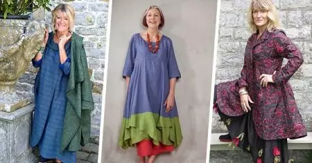 Bocho стил за целосна (64 фотографии): плетени работи во Boho стил за жени по 50, правила за користење на Booho елементи во облека 14862_40