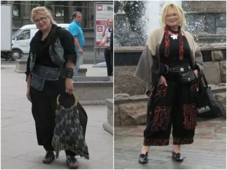 Bocho-style për të plotë (64 foto): gjëra të thurura në stilin Boho për gratë pas 50, rregullat për përdorimin e elementeve booho në veshje 14862_57