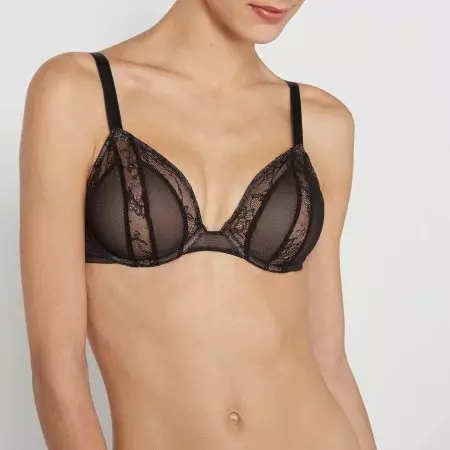 Lace bra (picha 62): mifano na lace bila mifupa na bila ya povu mpira, nyeusi na nyeupe juu bra, scraper bra 14919_10