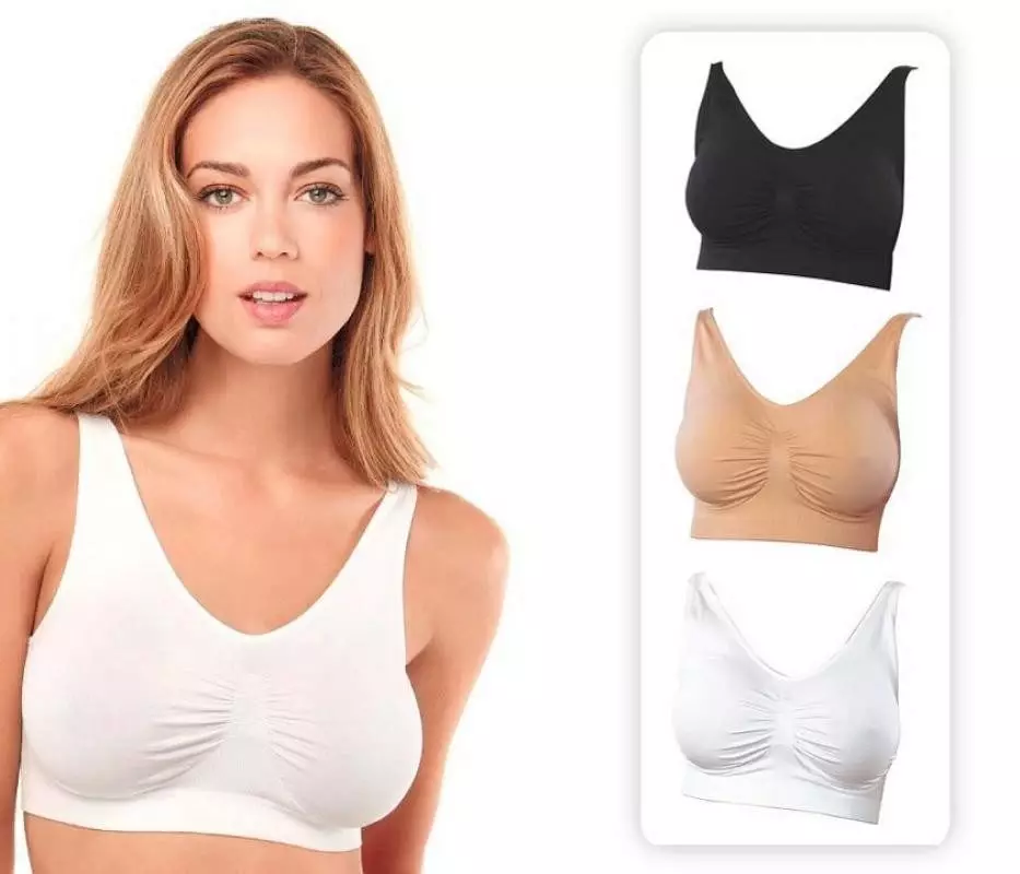 Seamless vehicle (54 photos): Bra leaf with molded cups and bones, reviews 14925_12