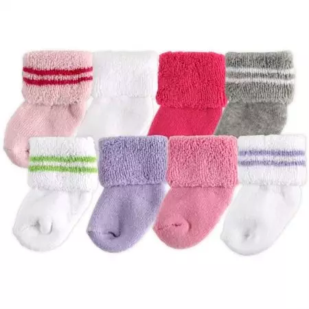 ਨਵਜੰਮੇ ਲਈ socks (59 ਫੋਟੋ): girls ਲਈ ਬੁਣਿਆ ਮਾਡਲ, ਆਕਾਰ ਨਾਲ ਪਤਾ ਕਰ ਰਹੇ ਹਨ 14951_29