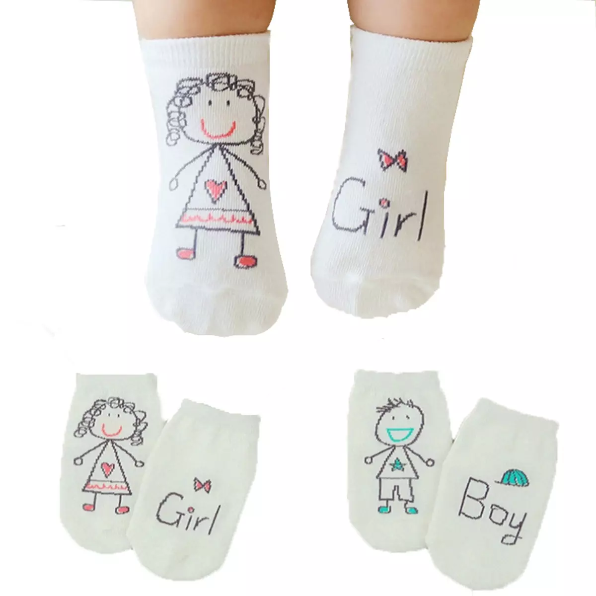 Calze per neonati (59 foto): Modelli a maglia per ragazze, sono determinati con dimensioni 14951_55