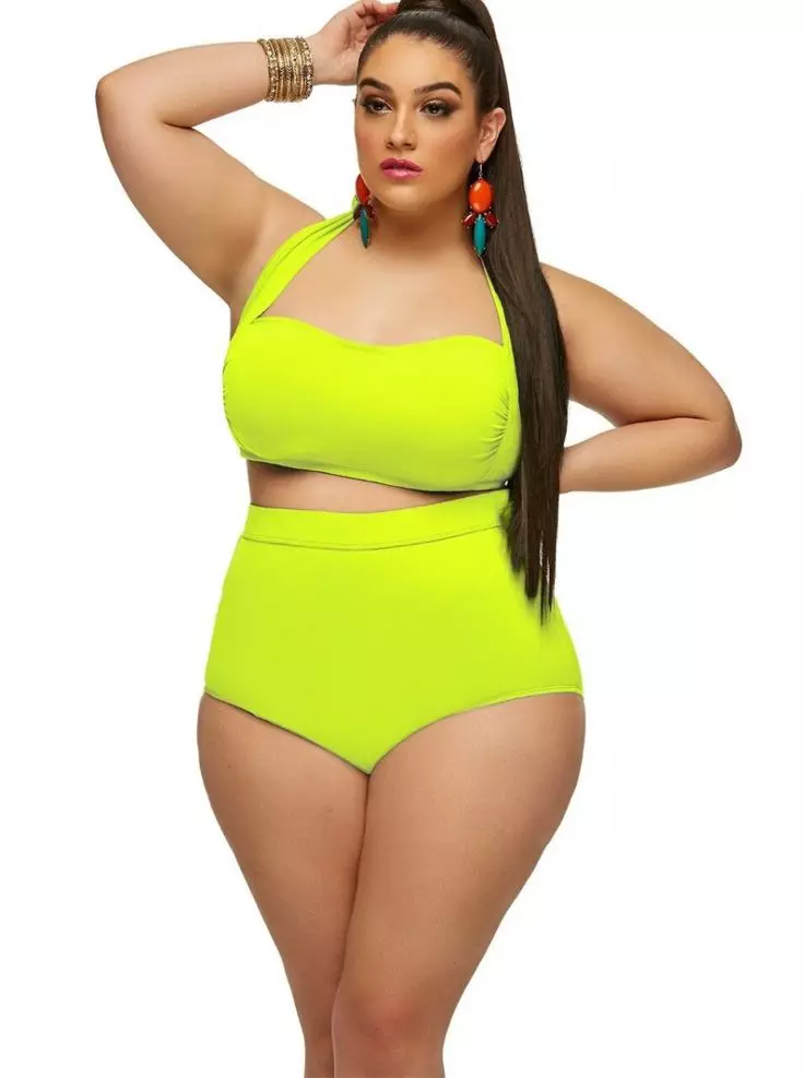 Žuti kupaći kostim (45 fotografija): treperi modeli sa otvorenim leđima 1501_23