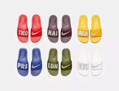 Nike slippers (lifoto tse 57): Mabone a basali 
