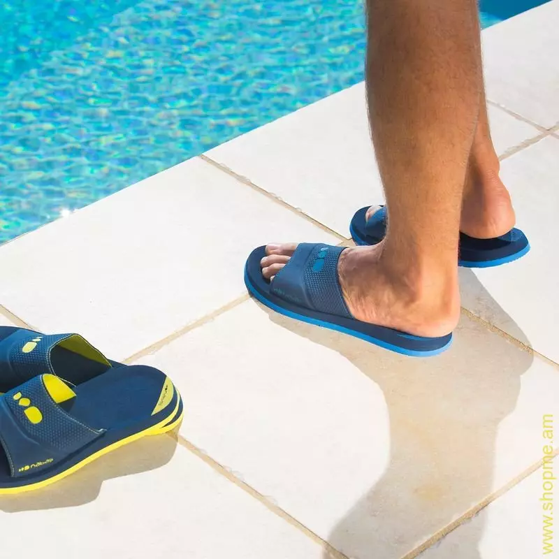Shale kanggo kolam renang (32 foto): sandal pantai lan model adus ing kolam renang 15030_20