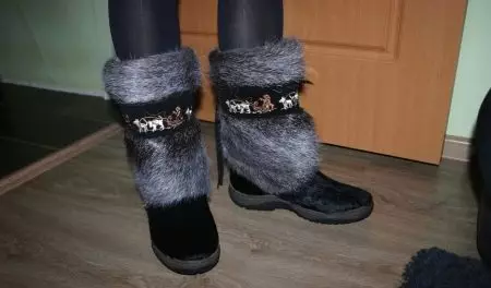 Women sa natural nga maghiusa (53 litrato): Reindeer Fur sapatos nga gihimo sa Canada 15060_39