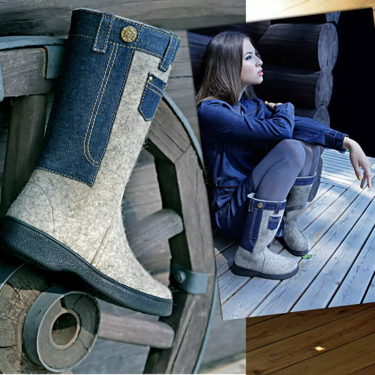 واحد پر خواتین کے جوتے (67 تصاویر): ربڑ بچوں اور بڑوں، جہتی ٹیبل پر ماڈلز، جدید مختصر جوتے محسوس کیا 15071_56