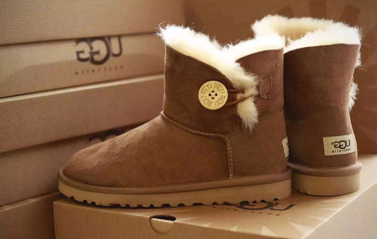 Uggs alami (43 Poto): Modél Awéwé ti Domba sareng Suede 15099_39