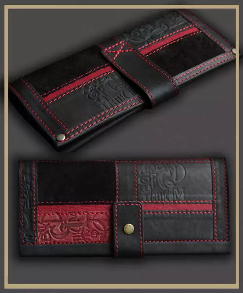 Carteras hechas a mano (62 fotos): monederos de cuero, billetera femenina hecha de cuero genuino 15134_11