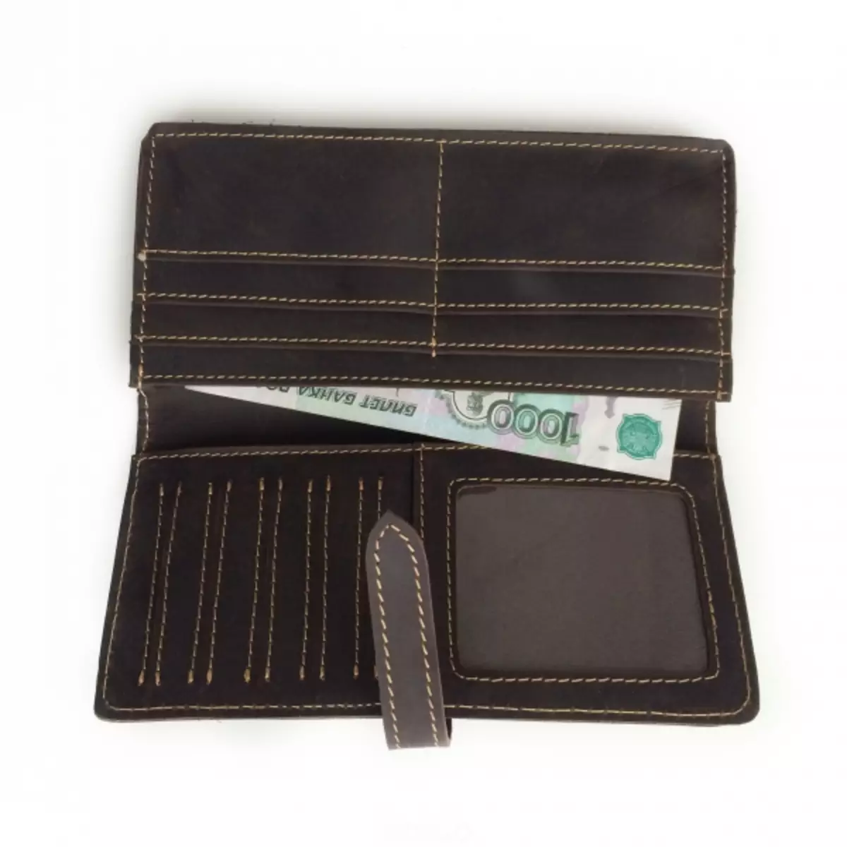 Carteras hechas a mano (62 fotos): monederos de cuero, billetera femenina hecha de cuero genuino 15134_24