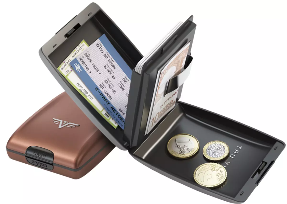 Aluminiumbrieftasche (48 Fotos): Metallic Multicard, großer zuverlässiger Mini-Safe, 15153_32